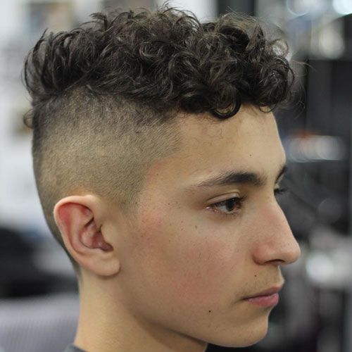 Buzzed Sides + Curly Top